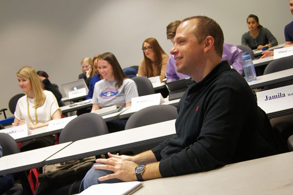 students in a Healthcare Leadership and Management certificate classroom