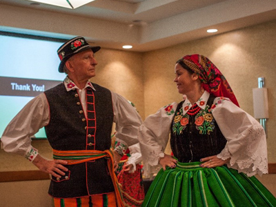 Traditional Polish dancers
